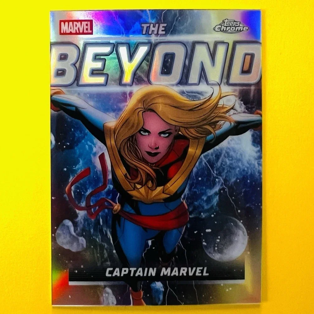 2026 Topps Chrome Marvel The Beyond TB-08 Captain Marvel Insert